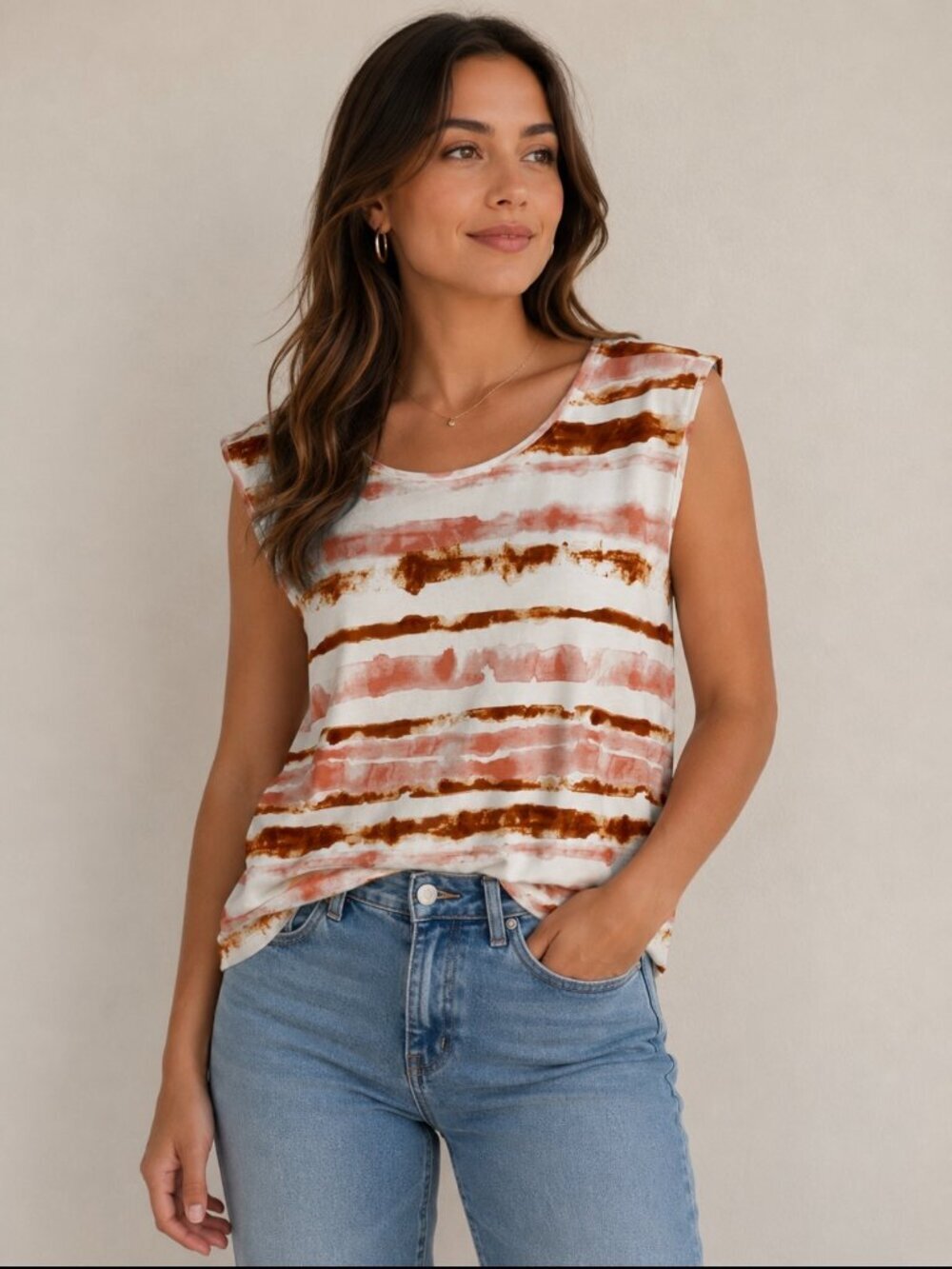 Ann Taylor Tie-Dye Sleeveless Top Size M